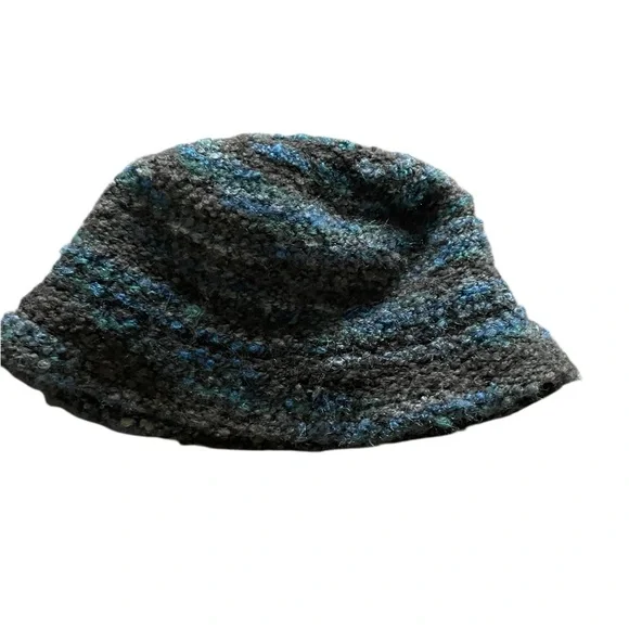 Vintage Wool/Mohair blend blue gray Sherpa bucket hat Luciano Berni - Picture 3 of 7